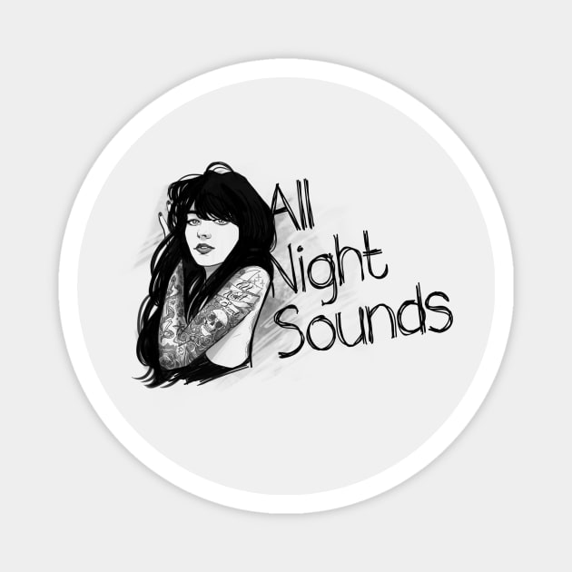 All Night Sounds Girl Magnet by allnightsounds